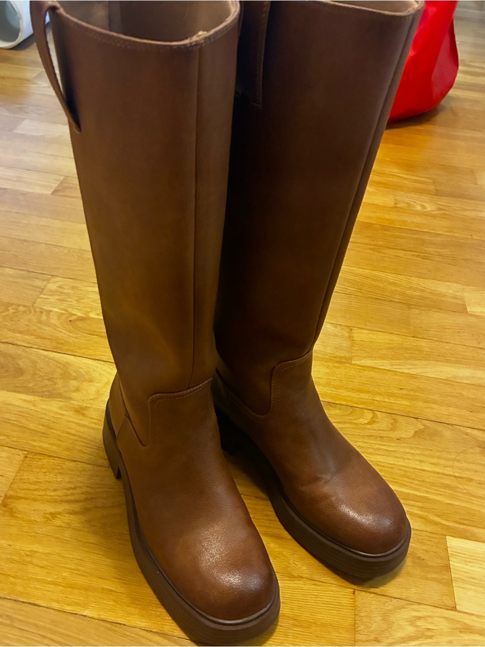 Bershka Tall Brown Over-the-Knee Platform Boots